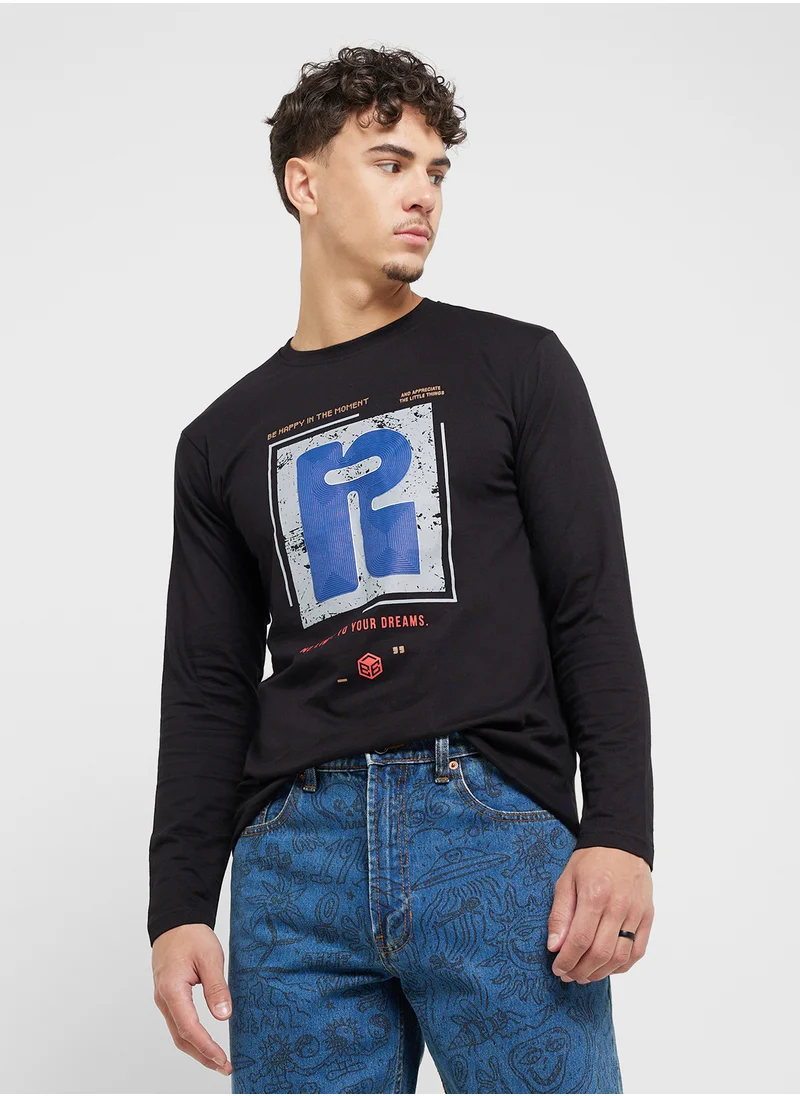 Seventy Five Basics Graphic Long Sleeve T-Shirt