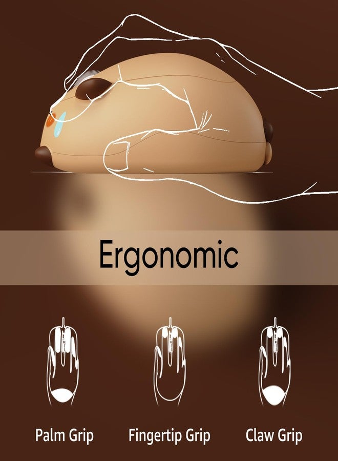 Akko Wireless Gaming Mouse Capybara, Tri-Mode Mouse BT3.0/BT5.0/2.4G, Cute Optical Cordless Cartoon Mice for Computer/Laptop/Desktop/PC, Compatible with Mac/Win - Image 3