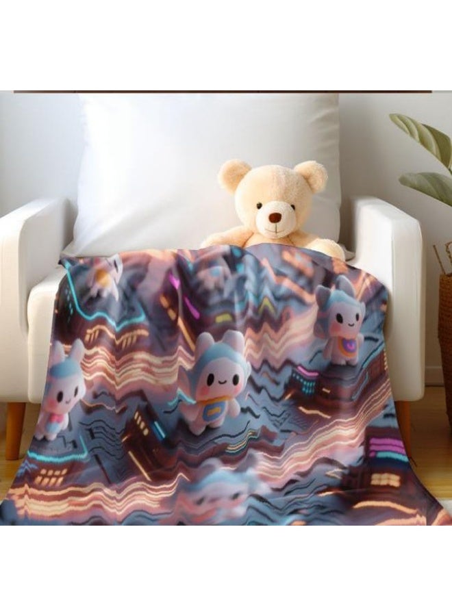 general Children's or student cartoon flannel thin blanket (warm and comfortable, suitable for sleep, games) 100cm*150cm - Image 5
