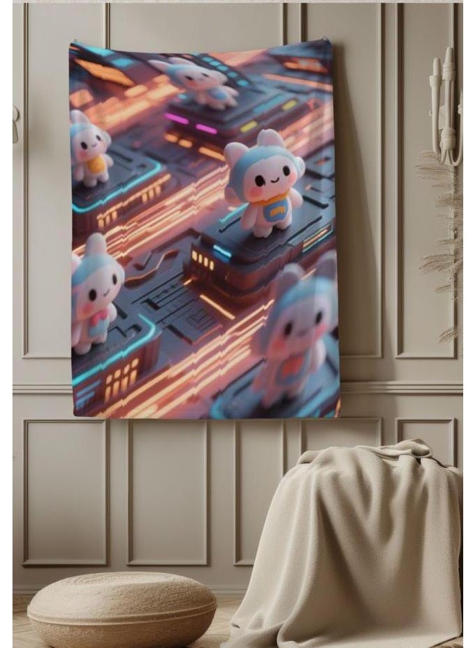 general Children's or student cartoon flannel thin blanket (warm and comfortable, suitable for sleep, games) 100cm*150cm - Image 1