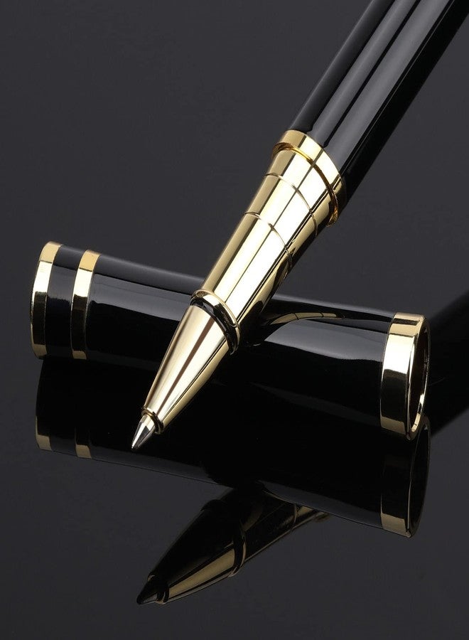 cheericome Luxury Ballpoint Pen - Professional & Executive, Perfect for Silky Smooth Writing, with Gift Box, Nice Pen for Men and Women, 2 Extra 0.5mm Black Refills - Black - Image 1