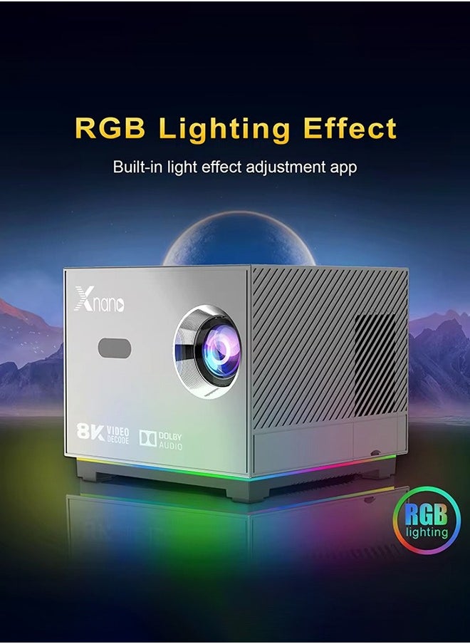 Xnano Projector 4K Android 9.0 Dual 2.4G & 5G 300ANSI BT5.0 Smart Home Theater Mini Portable Projector  - Image 2