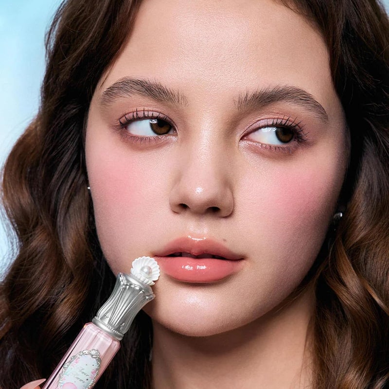 Flower Knows Shell's Jewel Nourishing Shimmer Lip Glaze - Moonlight Shimmer, Lip Oil Care & Juicy Shine, All-Day Hydration, Soft & Glistening Lips (P01 Champagne Pearl, 4.8ml) - Image 5