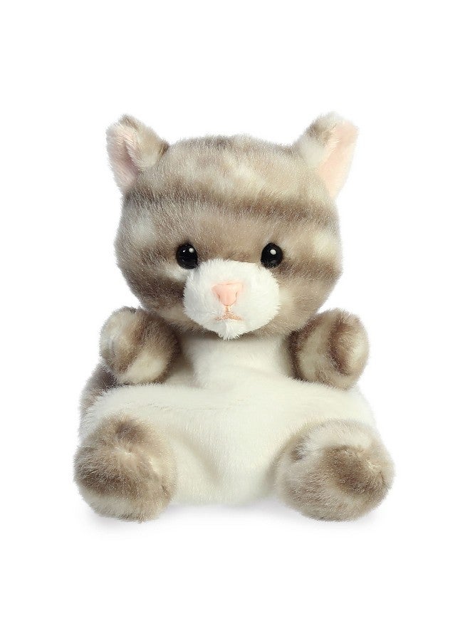 Aurora® Adorable Palm Pals™ Silver Kitty™ Stuffed Animal - Pocket-Sized Play - Collectable Fun - Gray 5 Inches - Image 1