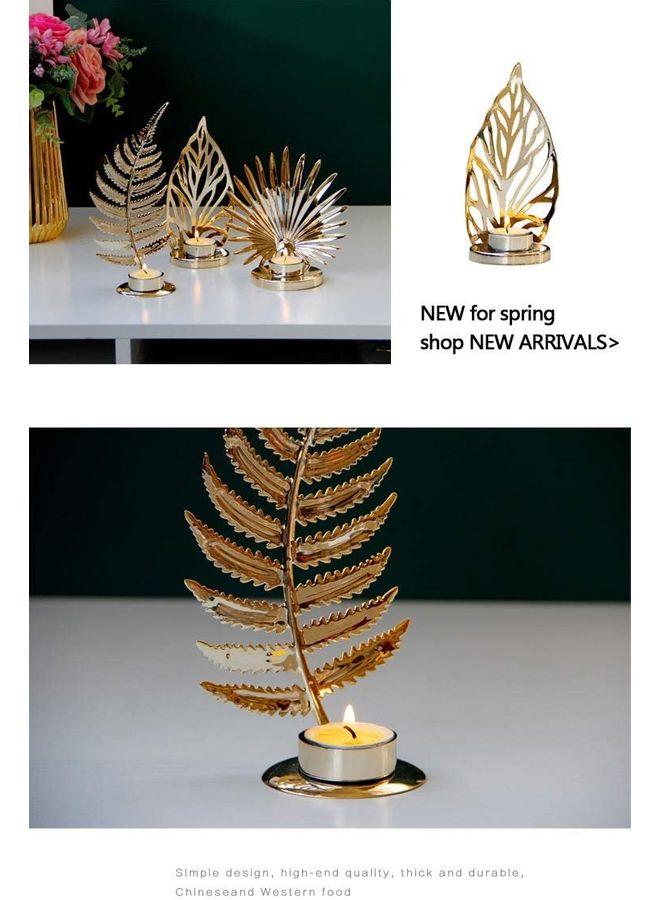 NIBEMINENT Candle Holder Gold One Size  - Image 2