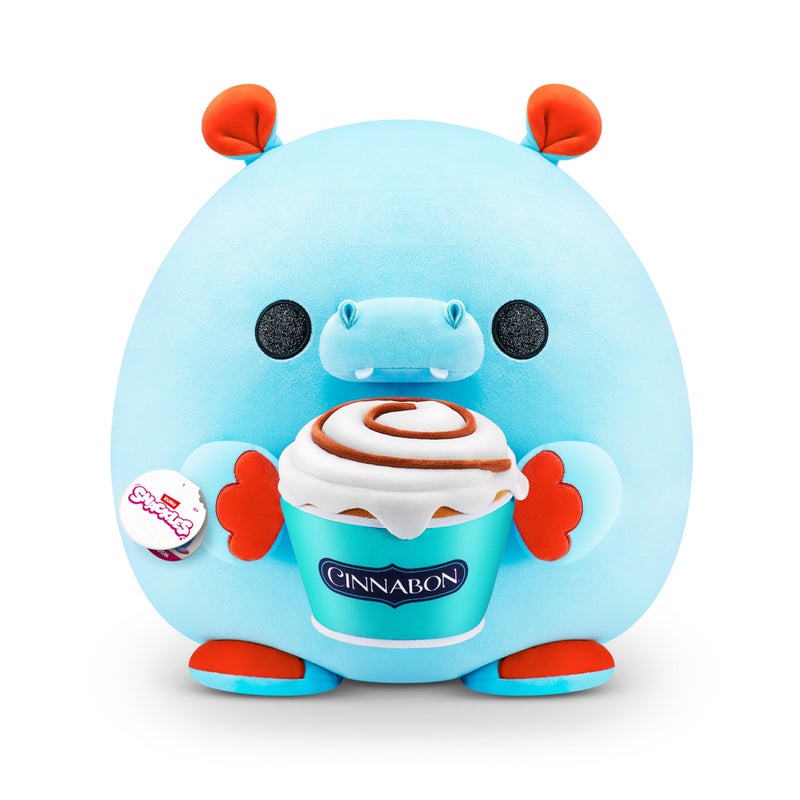 Snackles (Cinnabon) Hippo Super Sized 14 inch Plush by ZURU, Ultra Soft Plush, Collectible Plush with Real Licensed Brands, Stuffed Animal - Image 1