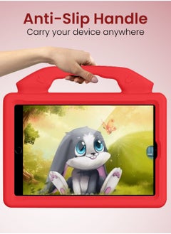 Moxedo Moxedo Shockproof Protective Case Cover Lightweight Convertible Handle Kickstand for Kids Compatible for iPad Mini 1/2/3/4/5 - Red  - Image 3