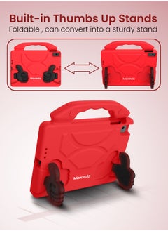 Moxedo Moxedo Shockproof Protective Case Cover Lightweight Convertible Handle Kickstand for Kids Compatible for iPad Mini 1/2/3/4/5 - Red  - Image 5