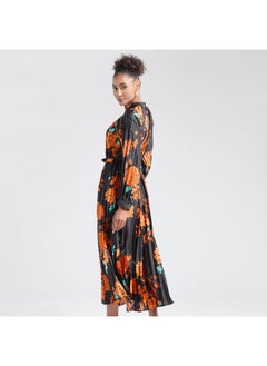 FAV Floral Print Midi Shirt Dress with Long Sleeves  - Image 3