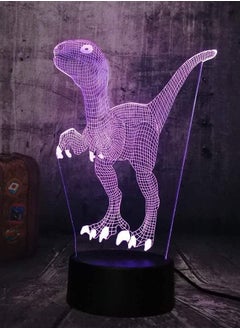 Dinosaur Anime 3D Multicolor Night Light with Remote Control 16 Colors LED Touch Lamp Table Lamp Bedroom Decoration Lamp Children s Gift