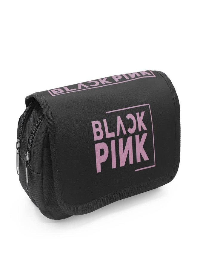 HASTHIP® Polyester Blackpink Pencil Box Pencil Case, Large Capacity Cosmetic Bag Organizer Pouch For Blackpink Lover Fans, Double Zippers Stationary Bag For School Girls Boys Adult - Image 1