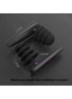Swimming Earplugs Professional Ear Anti-water Silicone Earplugs Anti-noise Sleep Sound Insulation Earplugs Swimming Earplugs Equipment-Color:Black Trumpet-children's Model