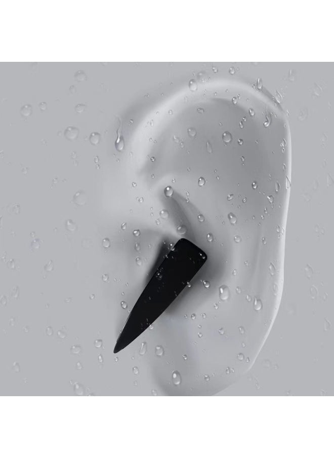 Generic - Swimming Earplugs Professional Ear Anti-water Silicone Earplugs Anti-noise Sleep Sound Insulation Earplugs Swimming Earplugs Equipment-Color:Black Trumpet-children's Model - Image 1