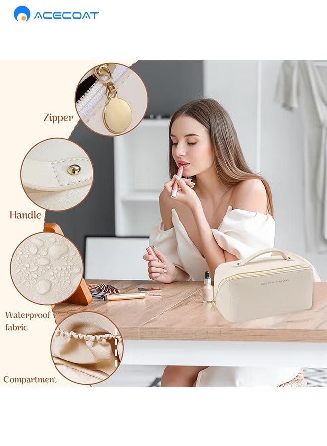 ايسكوت حقيبة مكياج للسفر مقاومة للماء وحقائب مستحضرات تجميل ذات سعة كبيرة للنساء - Image 3
