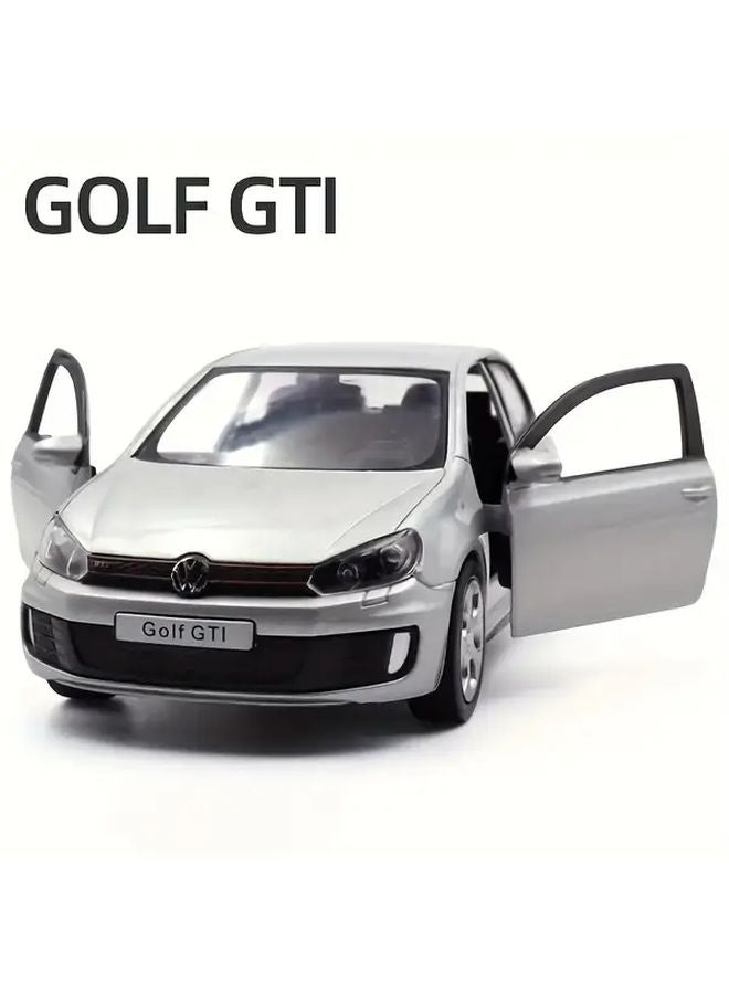 1 36 Scale VOLKSWAGEN GTI Silvery Alloy Die Cast Model Car Pullback Toy Gift - Image 1