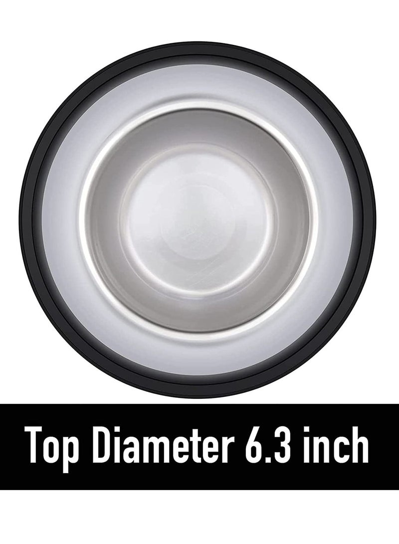 الأزرق جي دبليو Stainless Steel Dog Bowls Pet Food and Water Bowl with Non-Slip Rubber Base for Small Kittens Puppy Rabbit Medium Large Extra Dogs 2 Pack - Image 2