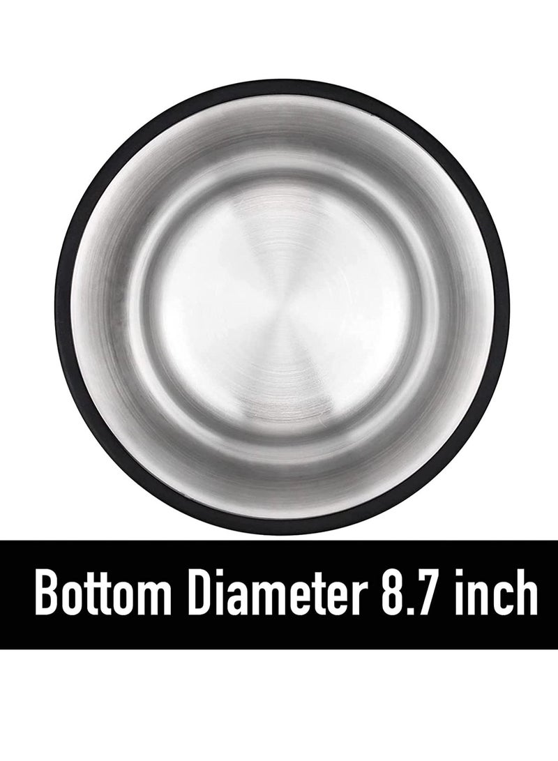الأزرق جي دبليو Stainless Steel Dog Bowls Pet Food and Water Bowl with Non-Slip Rubber Base for Small Kittens Puppy Rabbit Medium Large Extra Dogs 2 Pack - Image 3