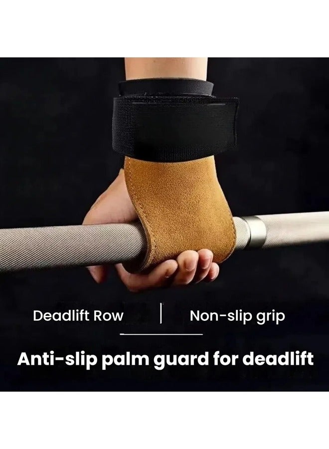 FRISKY Wrist Wraps for Weightlifting – Lifting Straps for Deadlift, Powerlifting & Pull-Ups – Double-Layer Cowhide Gym Grips for Men & Women - Image 1