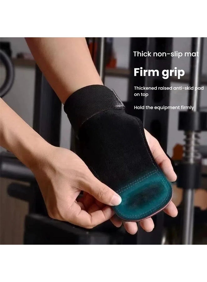 FRISKY Wrist Wraps for Weightlifting – Lifting Straps for Deadlift, Powerlifting & Pull-Ups – Double-Layer Cowhide Gym Grips for Men & Women - Image 4