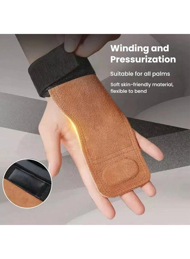 FRISKY Wrist Wraps for Weightlifting – Lifting Straps for Deadlift, Powerlifting & Pull-Ups – Double-Layer Cowhide Gym Grips for Men & Women - Image 2