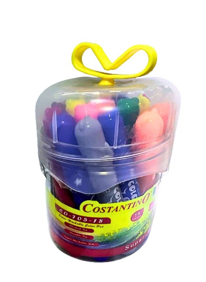 COSTANTINO 18-Pieces Super Washable Color Pen Multicolor - Image 3