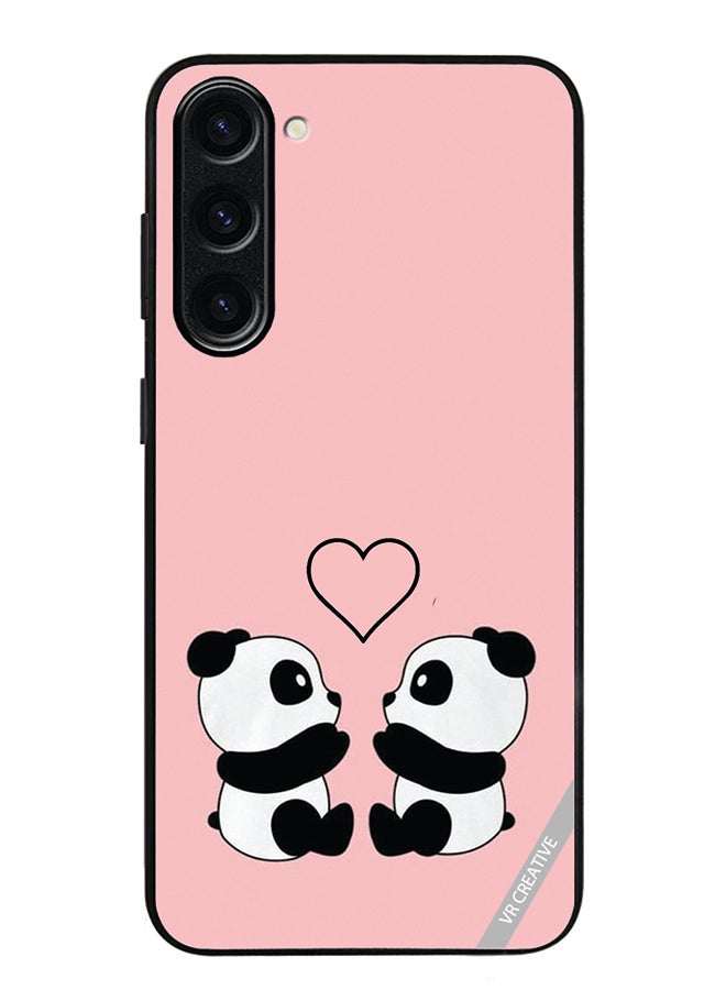 VR CREATIVE Protective Case Cover For Samsung Galaxy S23 FE Panda Love Design Multicolour - Image 1
