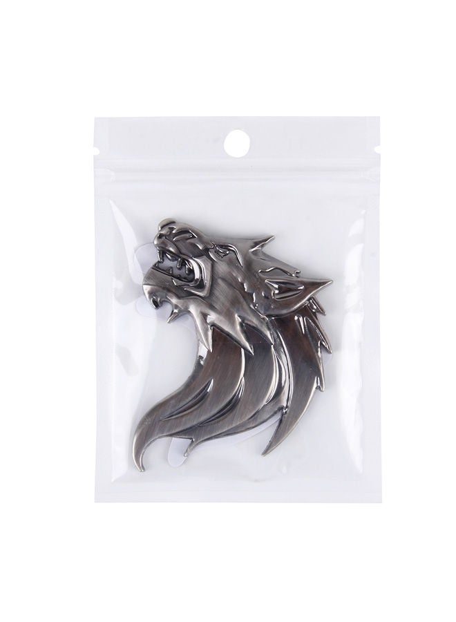 NIBEMINENT Wolf Head Shape Shining Metal Car Sticker - Image 4