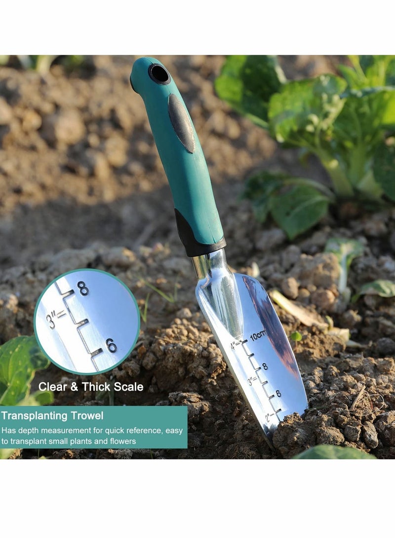 Y&D Garden Tools Set, Heavy Duty Gardening Cast Aluminum with Soft Rubberized Non-Slip Handle, Durable Hand Gifts for Men Women 3 Piece - Image 3