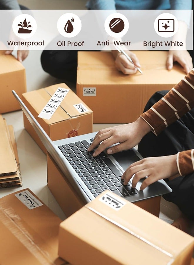 Phomemo M110 Multi-Purpose Square Self-Adhesive Label for M110 / M220 / M221/ M150/ M120 Label Printer, 1.97"x1.97"(50x50mm),230 Labels/Roll, Black on White Label for Small Business, Home, Office - Image 4