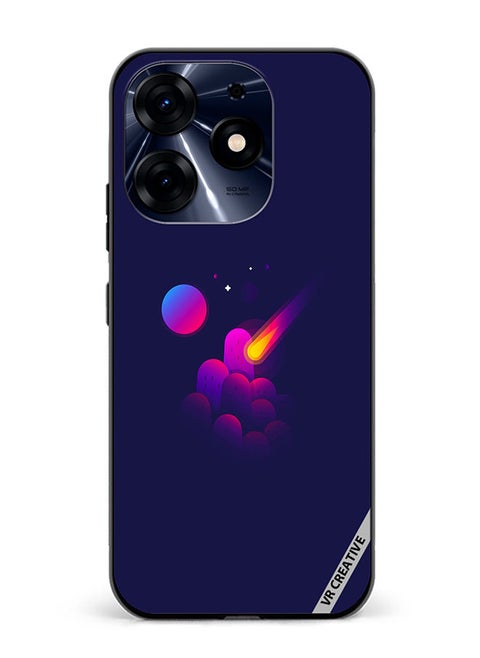 Protective Case Cover For Tecno Spark 10 Pro Space Minimalist Design Multicolour
