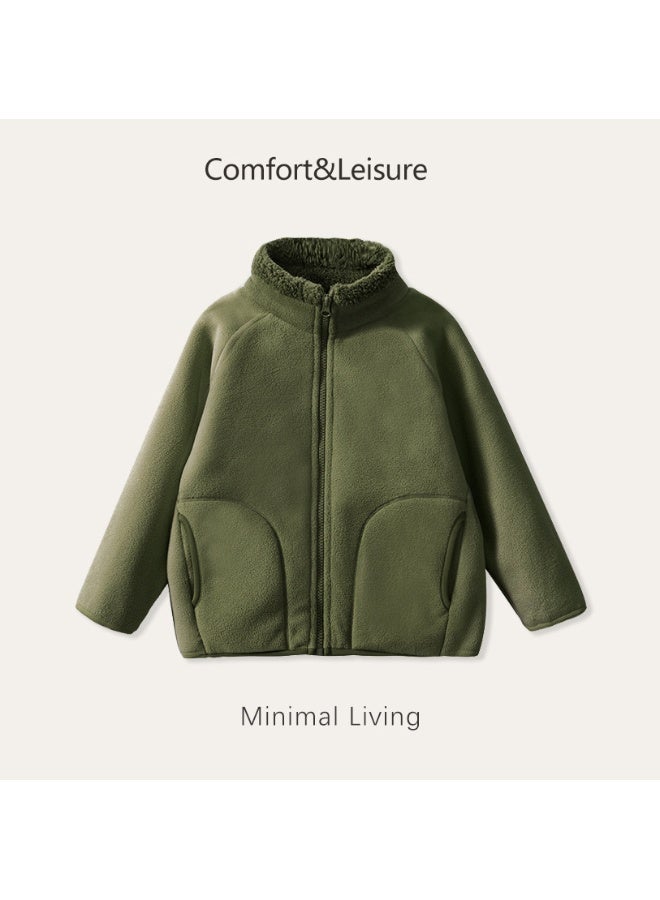 جاكيت أطفال من بولار - جاكيت دافئ مناسب للأهل والأطفال