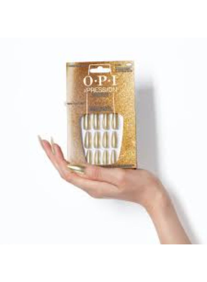 Opi xPress/On False Gel-Like Nails Color Break The Gold Nail Polish x30 - Image 4