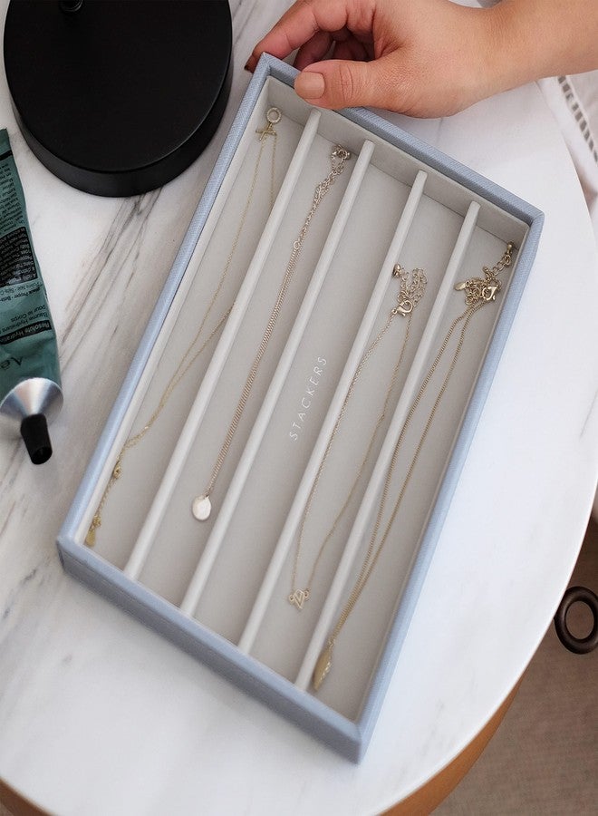 Stackers Necklaces Layer Medium | Jewellery Storage Organiser Box for Women - Dusky Blue - Image 2