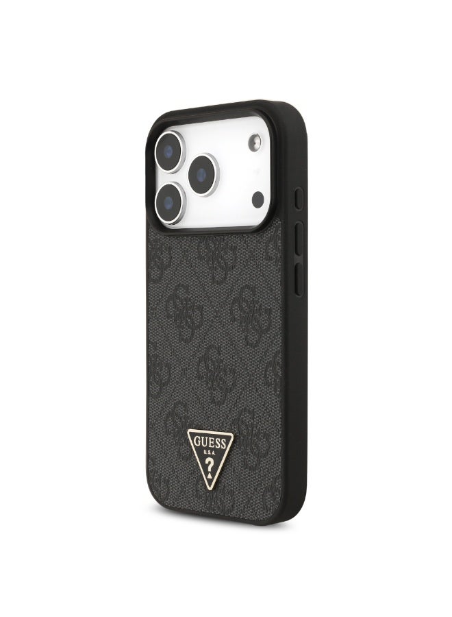 GUESS iPhone 17 Pro Max MagSafe Case 4G PU Leather With Small 4G Logo & Lanyard /  Magsafe Compatible / Ultra Slim / lightweight design / Easy Installation - Black - Image 5