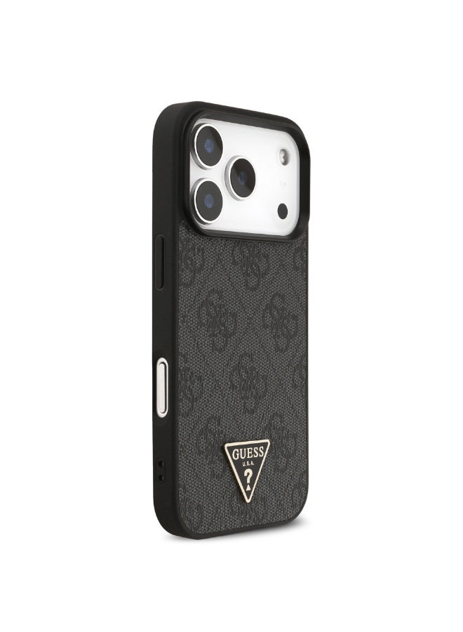 GUESS iPhone 17 Pro Max MagSafe Case 4G PU Leather With Small 4G Logo & Lanyard /  Magsafe Compatible / Ultra Slim / lightweight design / Easy Installation - Black - Image 3