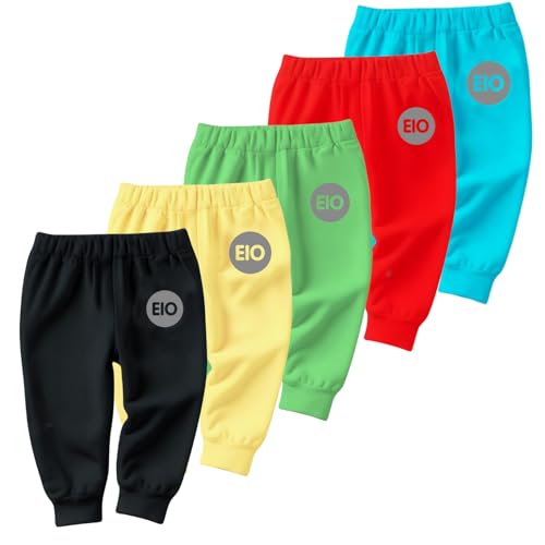 EIO Baby Boys Girls Cotton All Over Print Pajama Pants Bottom Combo Packs - Image 1