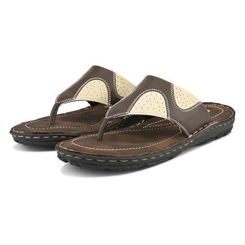 Centrino Sandal for Men | Grip Insole for Stability | slippers for man | Modern Look with Straps | Soft & Comfortable Men's Sandal | Bounce Back Anti-Skid Water Resistant Comfortable Footwear 9262-2_BROWN_8 UK - Image 3