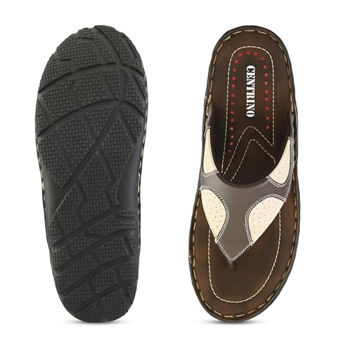 Centrino Sandal for Men | Grip Insole for Stability | slippers for man | Modern Look with Straps | Soft & Comfortable Men's Sandal | Bounce Back Anti-Skid Water Resistant Comfortable Footwear 9262-2_BROWN_8 UK - Image 4