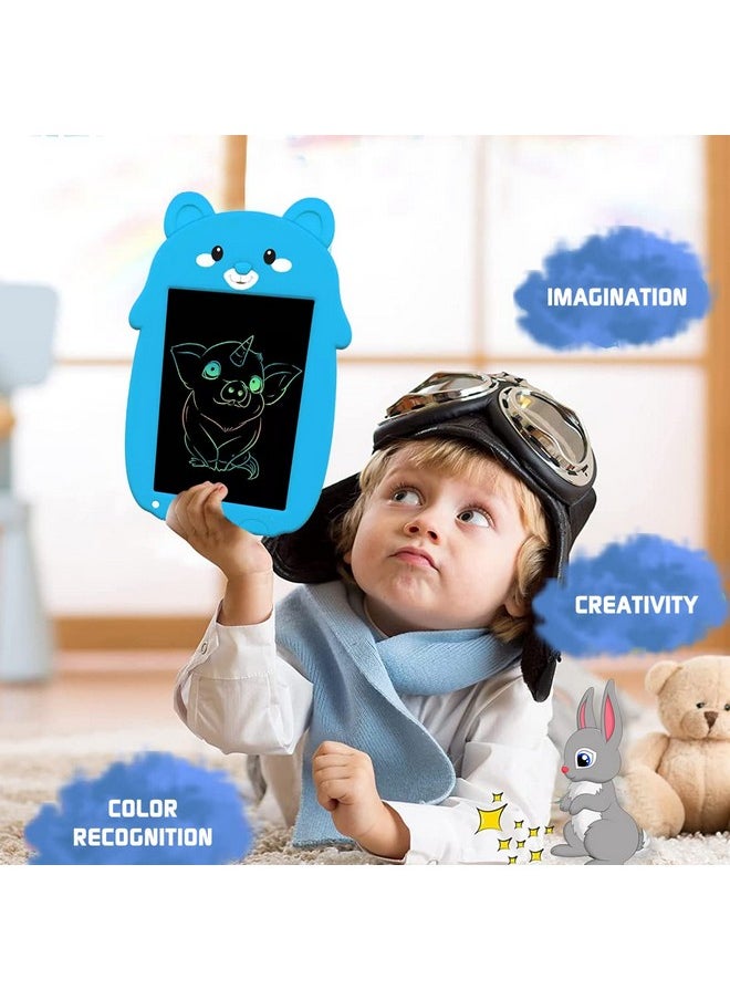 ويمبلي لوحة كتابة LCD بتصميم دب ويمبلي | للكتابة والرسم، قابلة لإعادة الاستخدام، محمولة بأحرف ملونة | جهاز لوحي رسومي 9 بوصات | لوحة كتابة وتدوين للأطفال والكبار مع قلم - (دب أزرق)  - Image 2