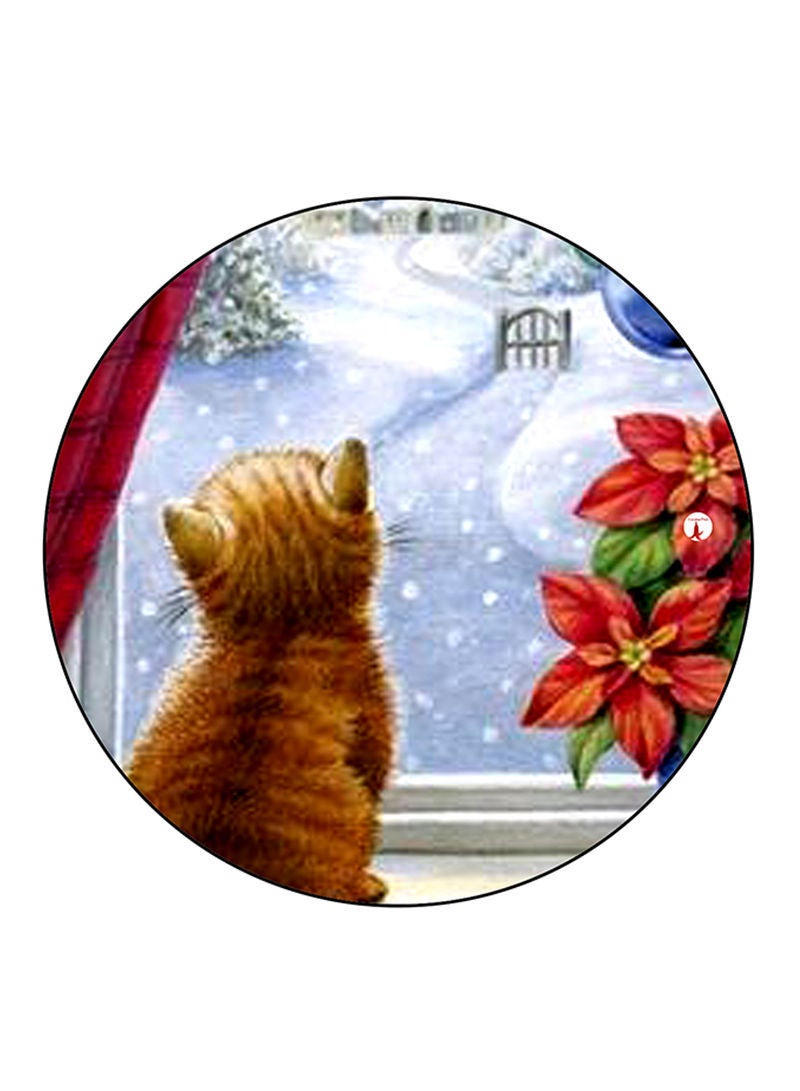 Cat Printed Mouse Pad  Multicolour
