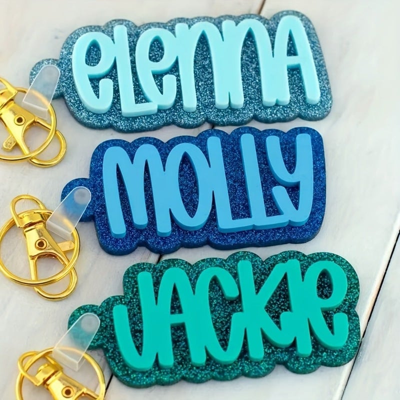 ofeankri Personalized Acrylic Name Keychains, Beach Bags, Custom DIY Letter Series in Autumn/Winter Styles with Unique Alphabet Tags and Bag Pendants—Ideal Gift Choices for Family and Friends during Halloween or Christmas - Image 4