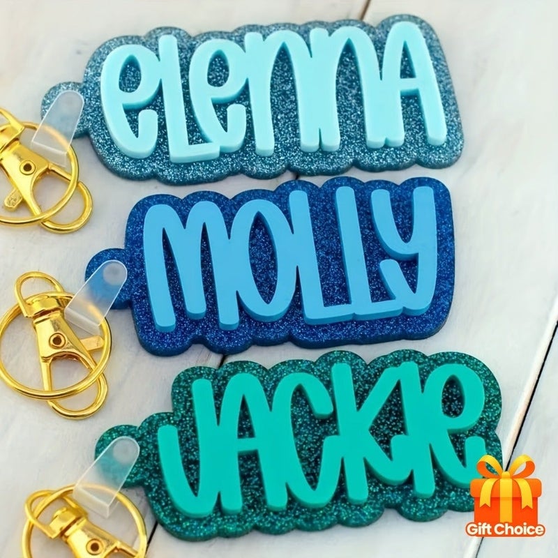 ofeankri Personalized Acrylic Name Keychains, Beach Bags, Custom DIY Letter Series in Autumn/Winter Styles with Unique Alphabet Tags and Bag Pendants—Ideal Gift Choices for Family and Friends during Halloween or Christmas - Image 2