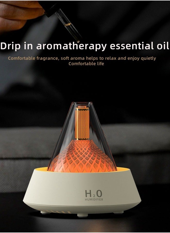 بيوينتي - جهاز عطر الشموع المزيف بألوان قوس قزح، مرطب صغير صامت للاستخدام المنزلي، جهاز عطر بالزيوت الأساسية - Image 1
