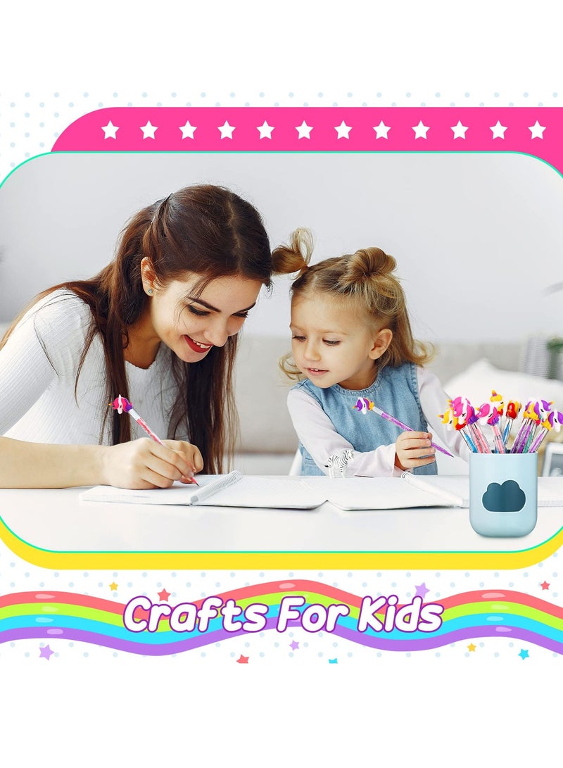 كاست ويف أقلام رصاص قابلة للتكديس على شكل يونيكورن للأطفال، أقلام رصاص غير قابلة للبري، هدايا حفلات يونيكورن (4 ألوان، 28 قطعة) - Image 5