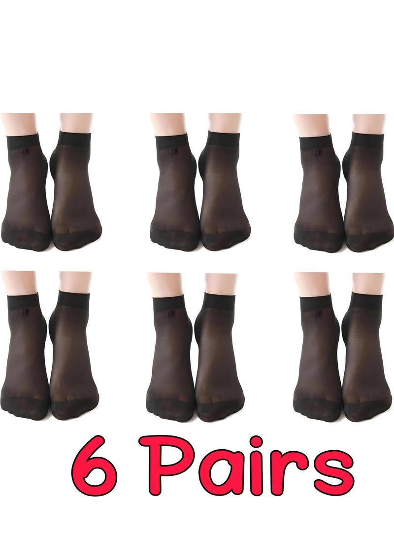 مجموعة من ست جوارب شفافة فوال محجبات قصيرة - Image 1