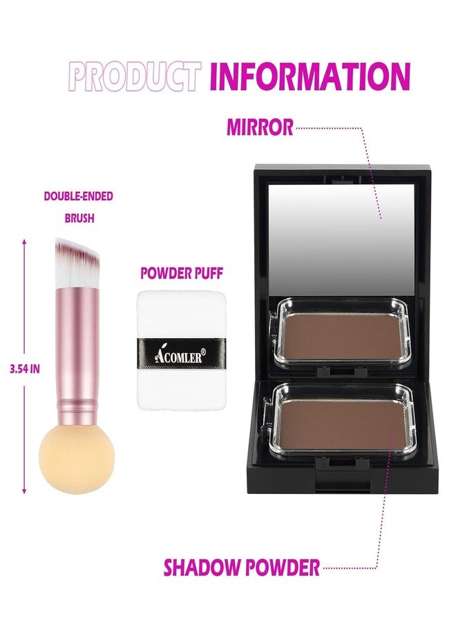 أكوملير صبغة شعر أكوملر لتغطية جذور الشعر، بودرة خالية من التلك لتغطية خط الشعر الخفيف، تغطية فورية للشعر الرمادي، بودرة شعر للنساء والرجال، تتضمن فرشاة مكياج (بني، 0.42 أونصة) - Image 4