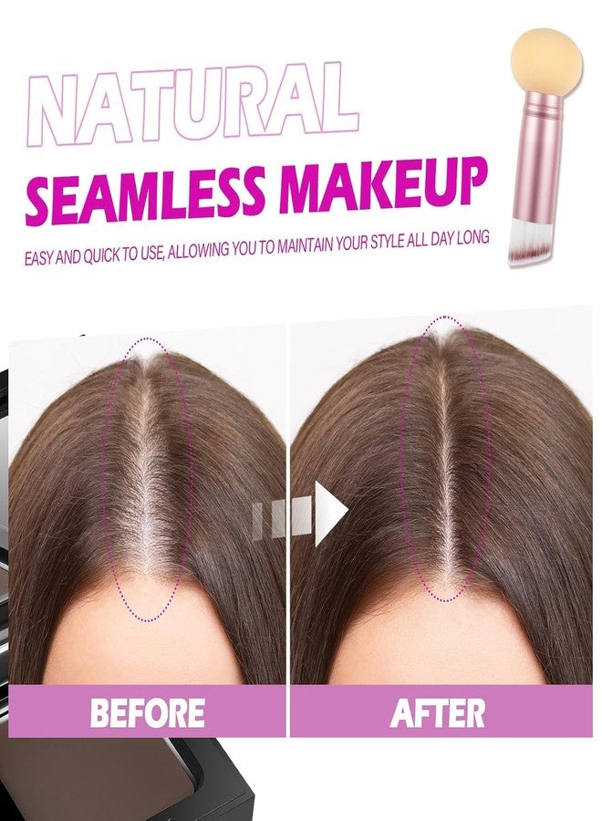 أكوملير صبغة شعر أكوملر لتغطية جذور الشعر، بودرة خالية من التلك لتغطية خط الشعر الخفيف، تغطية فورية للشعر الرمادي، بودرة شعر للنساء والرجال، تتضمن فرشاة مكياج (بني، 0.42 أونصة) - Image 3
