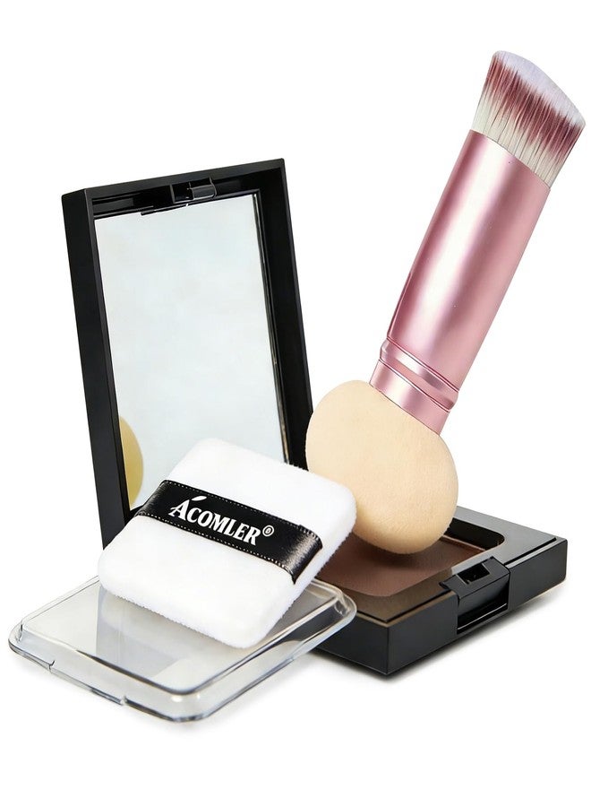 أكوملير صبغة شعر أكوملر لتغطية جذور الشعر، بودرة خالية من التلك لتغطية خط الشعر الخفيف، تغطية فورية للشعر الرمادي، بودرة شعر للنساء والرجال، تتضمن فرشاة مكياج (بني، 0.42 أونصة) - Image 1