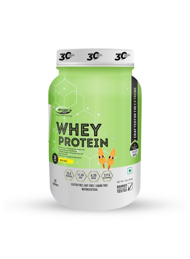 Olympia Nutrition Whey Protein 3X Series Is A Combination Of Whey Protein Concentrate And Isolate 2Lbs(907 Gm Double Rich Chocolate (Malayi Kulfi) - Image 1