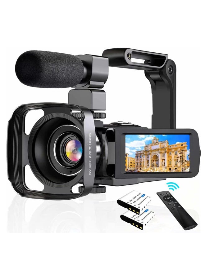 Generic 3-inch 2400 Million Pixel Touch Screen Night Vision Camera Ultra Hd 1080p 301m 30m Digital Computer Camera-Body Color:The Upgraded Version Comes Standard With 4K Black + Microphone +2 Batteries In Total  - Image 2